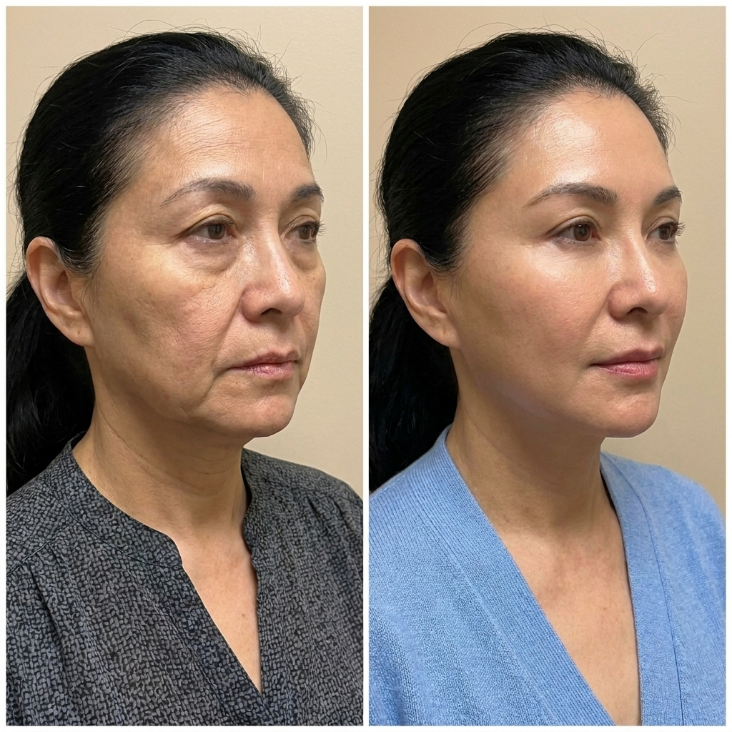 Third before and after example for IPL Photo Facial skin rejuvenation